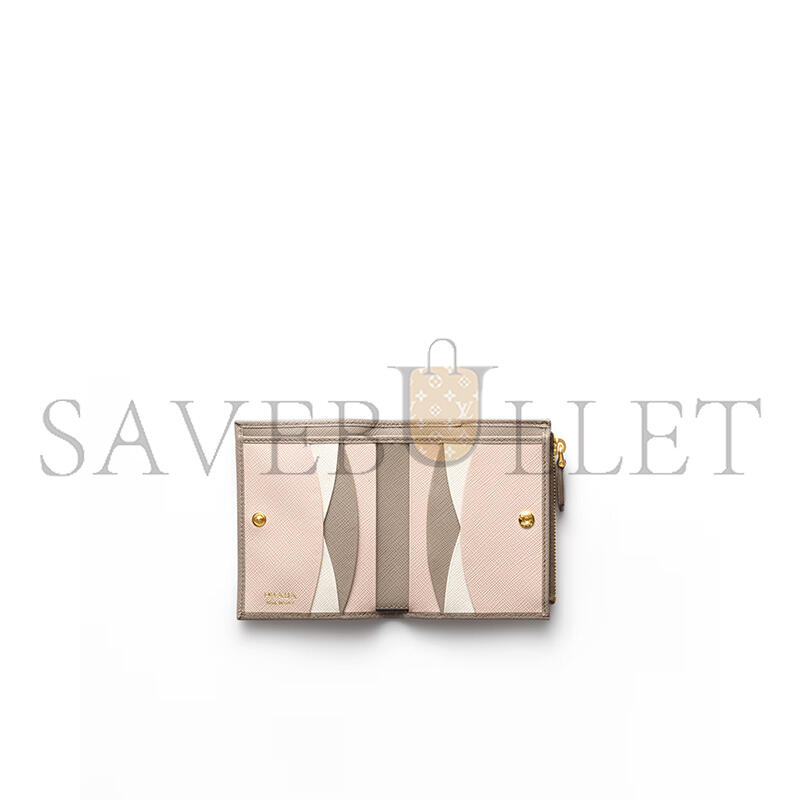 Pra*a small saffiano leather wallet 1ml050 (11.5*8.5cm)